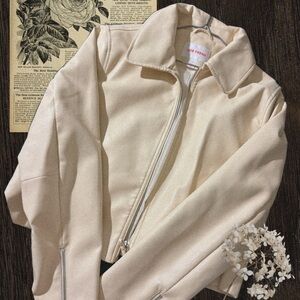Joe Fresh Cream Leather Jacket